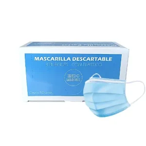 mascarilla descartable 3 pliegues